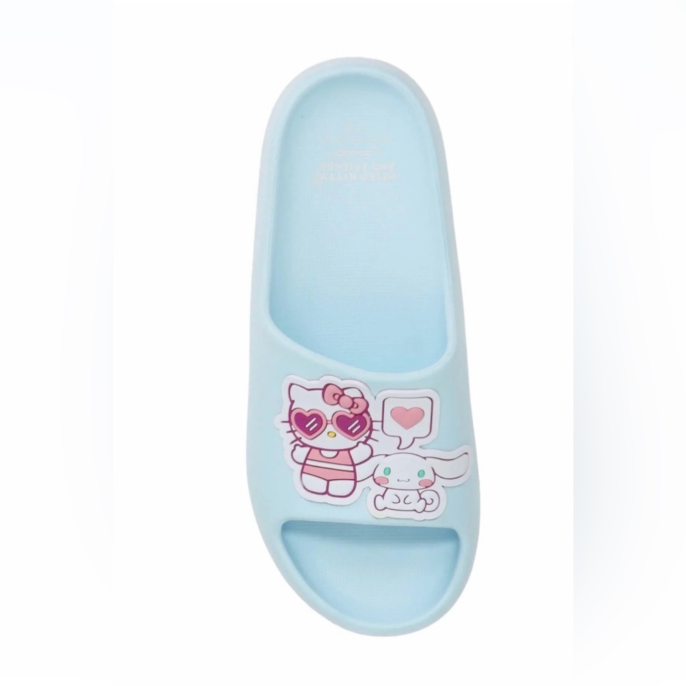 NEW Hello Kitty & Friends Women's Light Blue Slide Sandals | Size 7/8 or 9/10